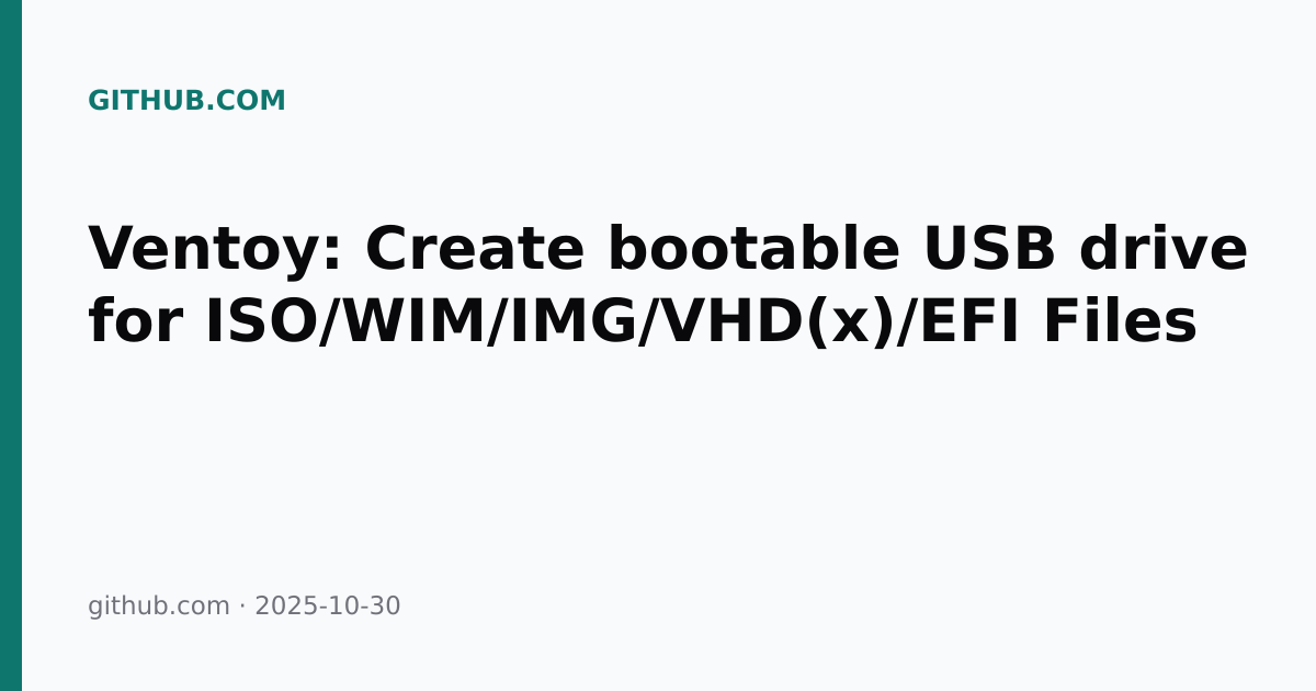 Ventoy: ISO/WIM/IMG/VHD(x)/EFIファイル用のブータブルUSBドライブを作成する | ハクソク