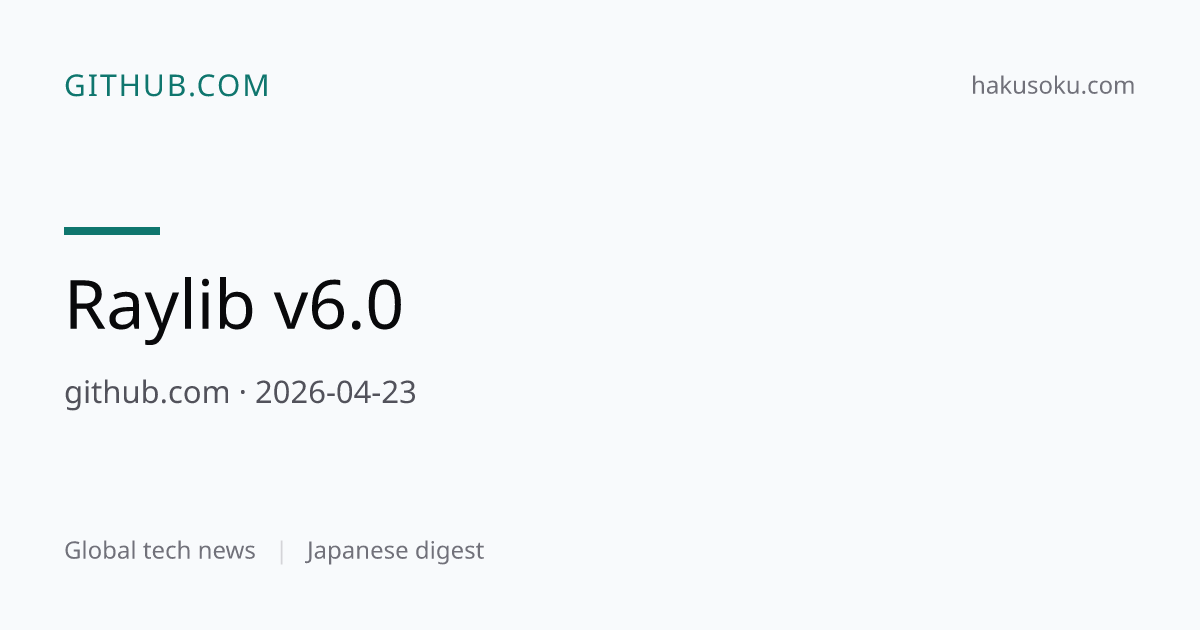 Raylib v6.0 | ハクソク